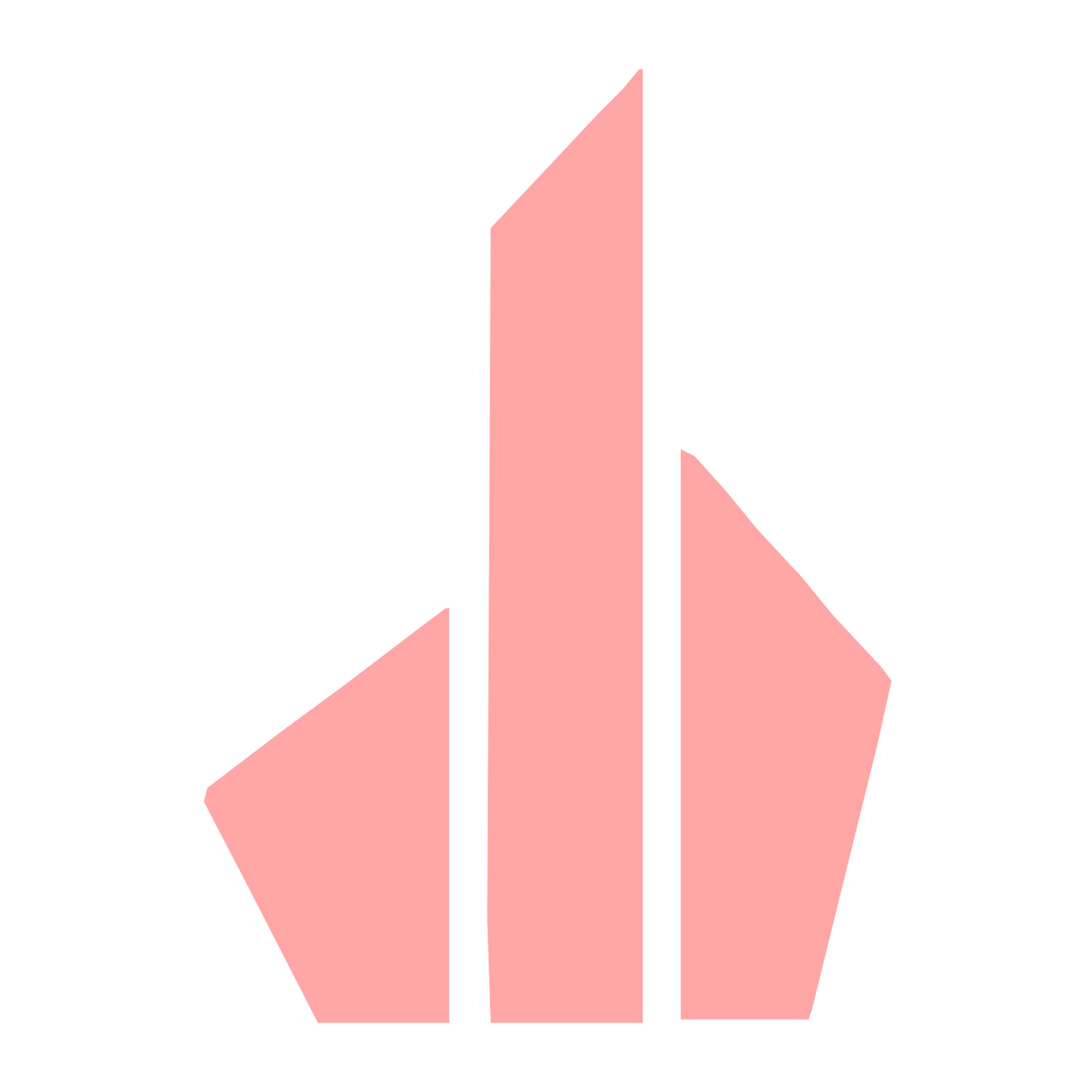 Triple Tower Skyscraper Logo #ffa6a6