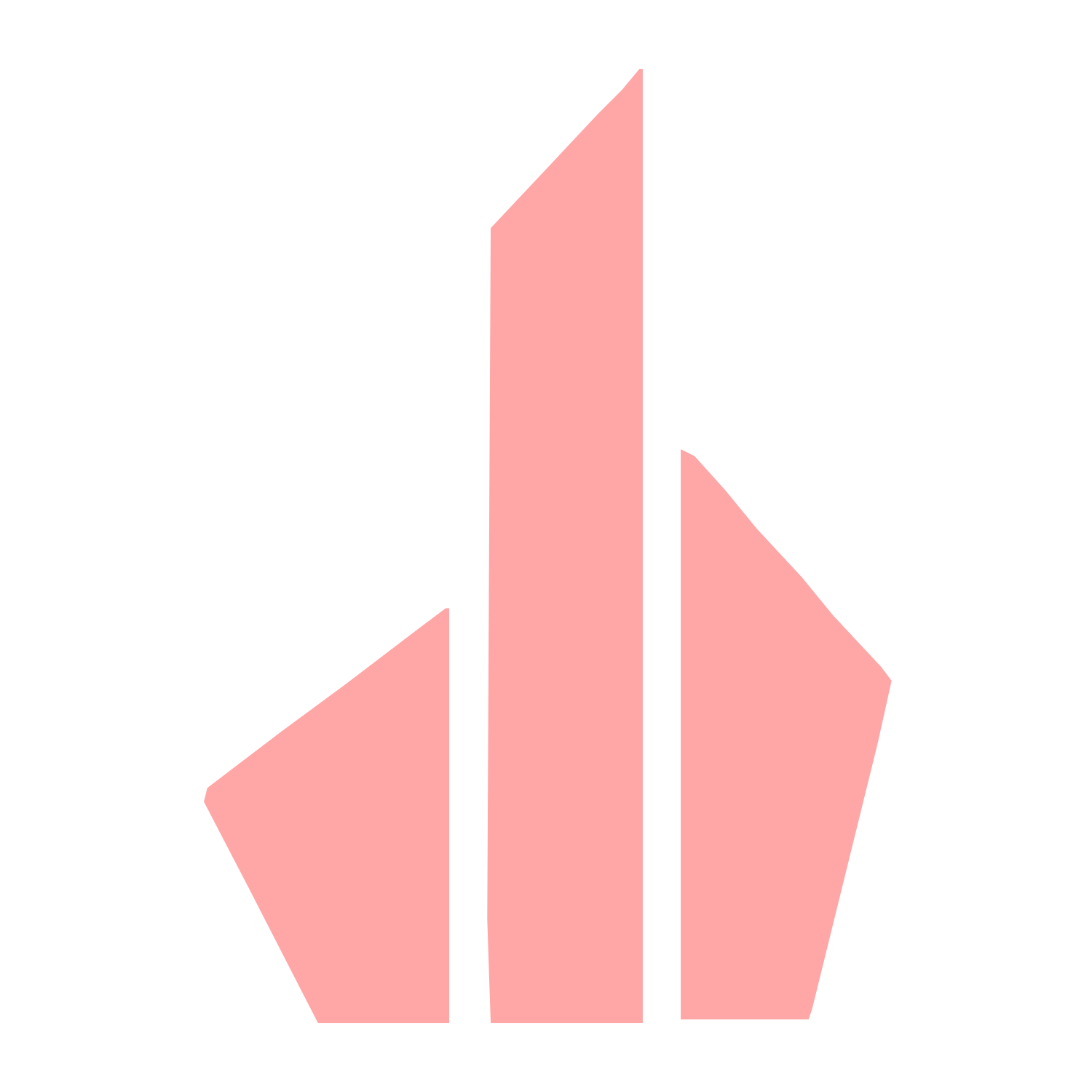 Triple Tower Skyscraper Logo #ffa6a6