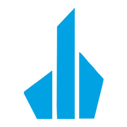 Triple Tower Skyscraper Logo #00a3e4