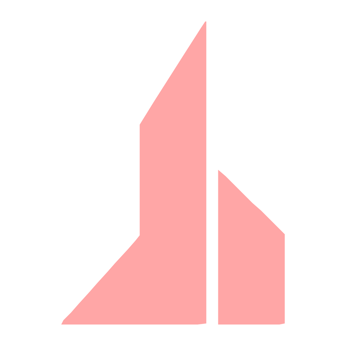 Twin Tower Skyline Logo #ffa6a6