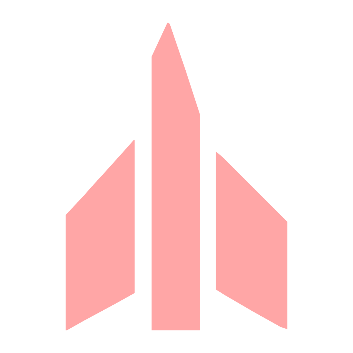 Rocket Skyscraper Logo #ffa6a6