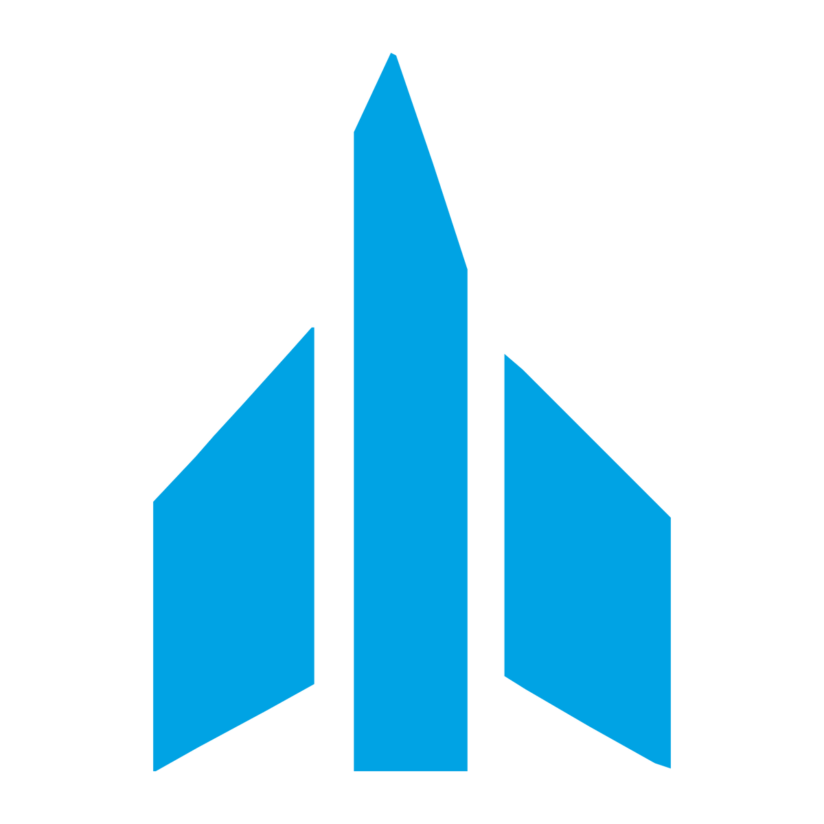 Rocket Skyscraper Logo #00a3e4