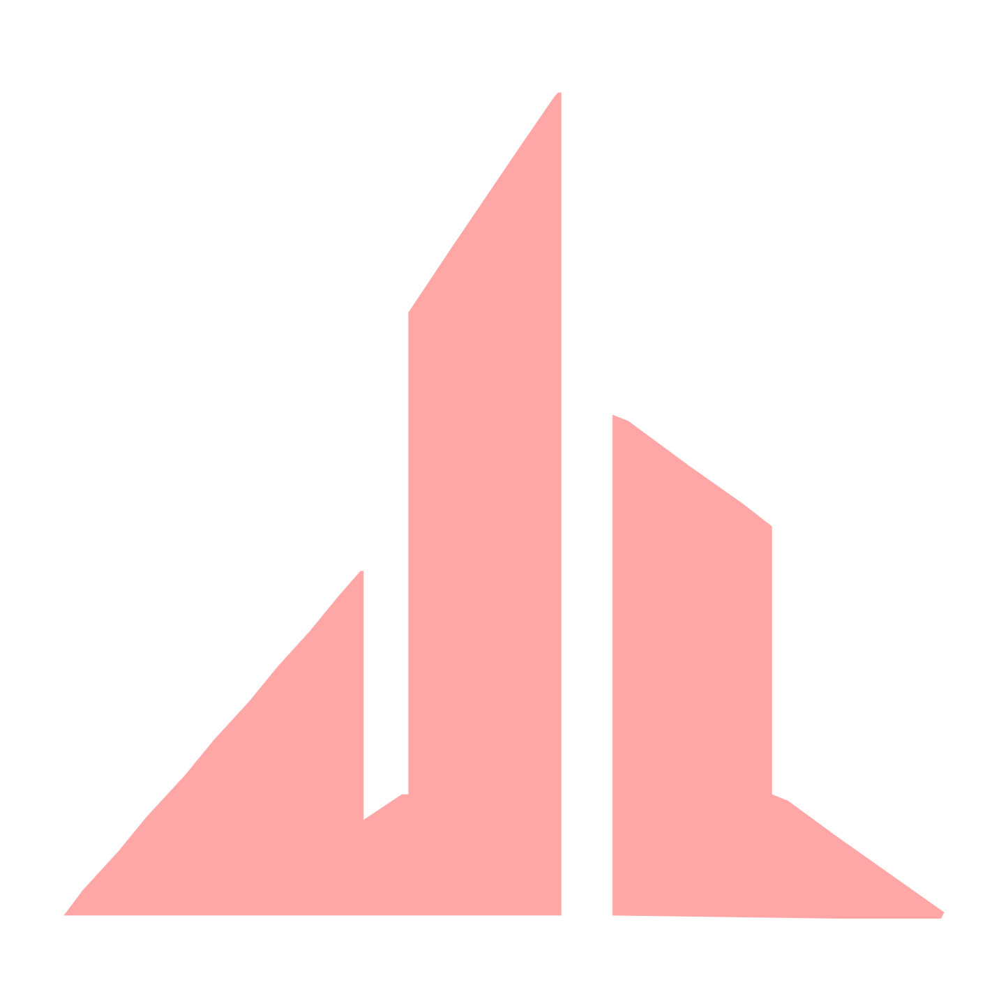 Twin Towers Skyline Logo #ffa6a6