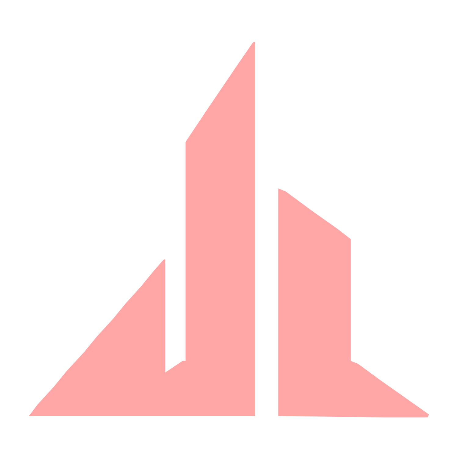 Twin Towers Skyline Logo #ffa6a6