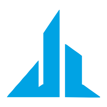 Twin Towers Skyline Logo #00a3e4