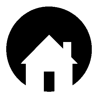 Cottage Circle Negative Space Logo