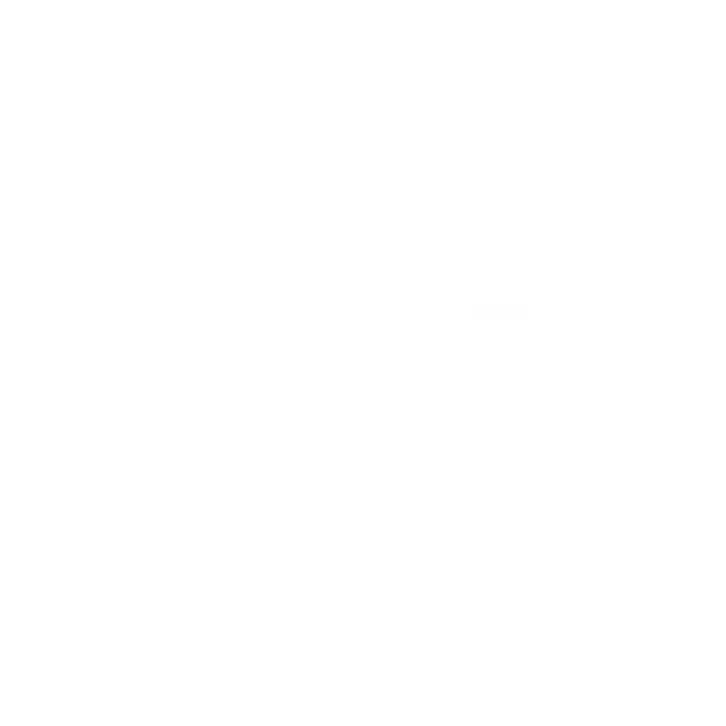 Cottage Circle Negative Space Logo #ffffff