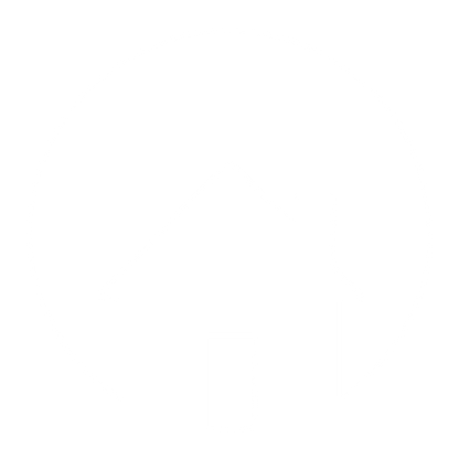 Cottage Circle Negative Space Logo #ffffff