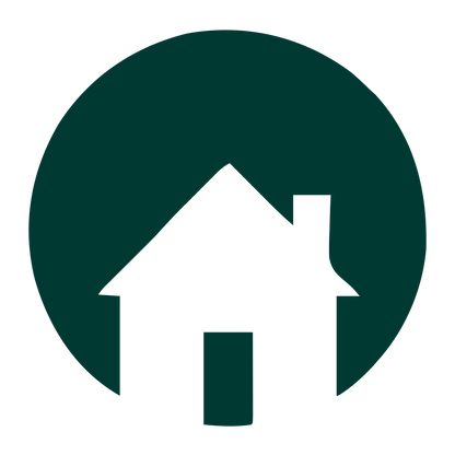 Cottage Circle Negative Space Logo #003932