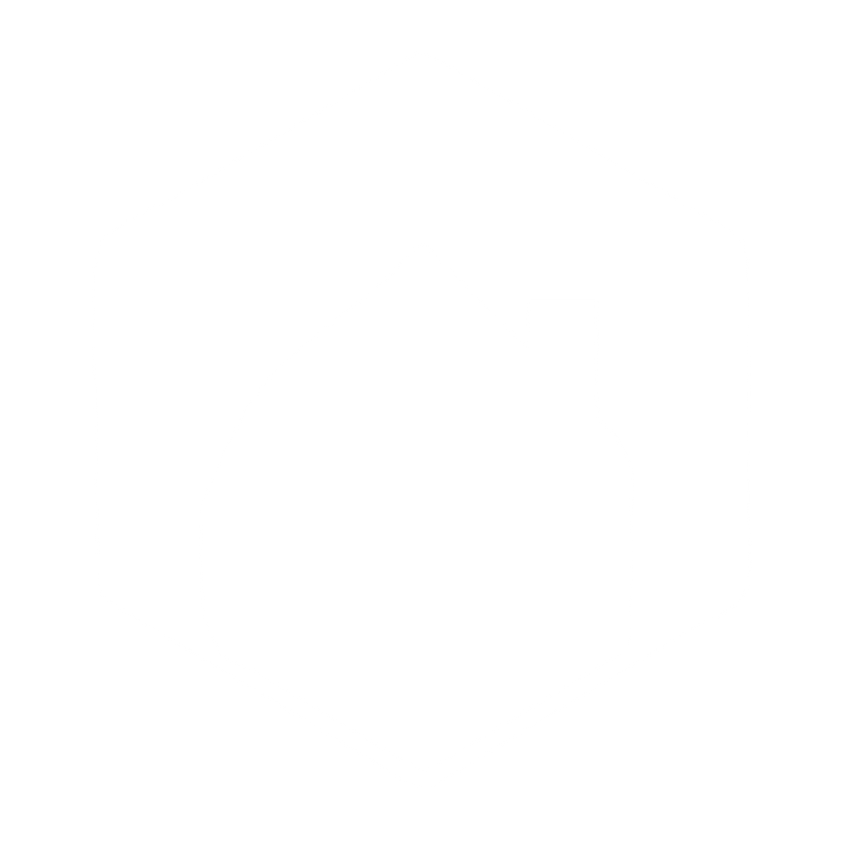 Negative Space House Hexagon Logo #ffffff