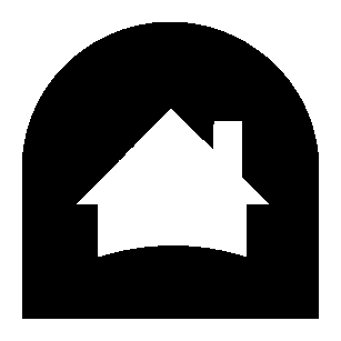 House Arch Negative Space Logo
