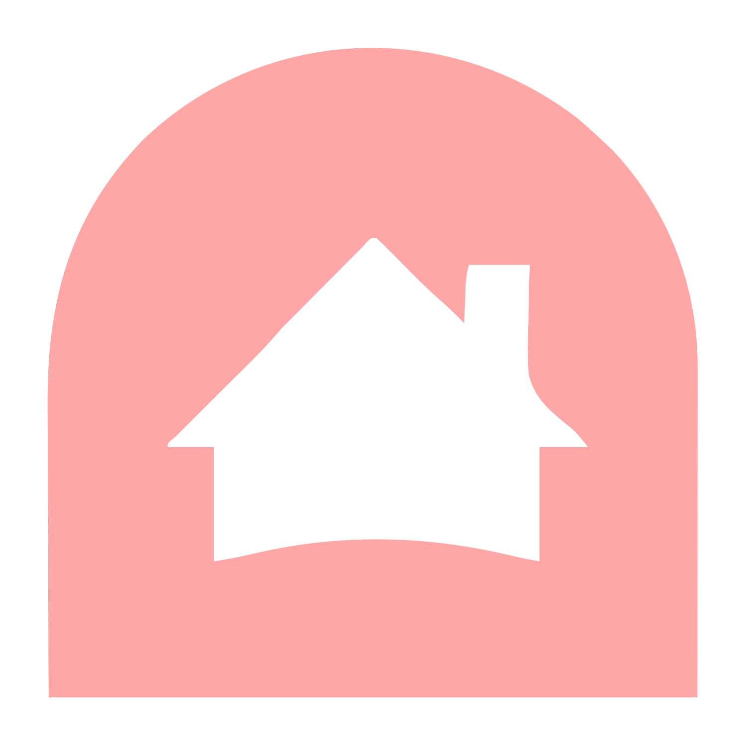 House Arch Negative Space Logo #ffa6a6