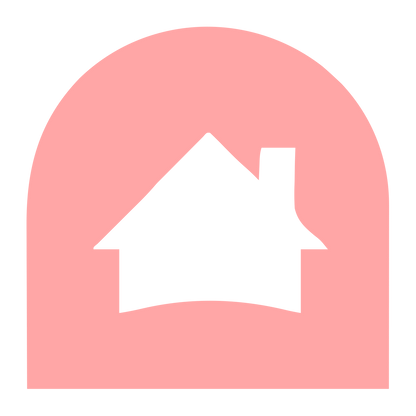House Arch Negative Space Logo #ffa6a6