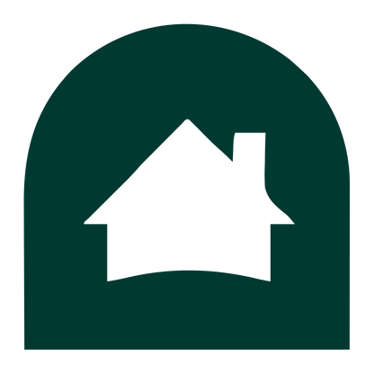 House Arch Negative Space Logo #003932
