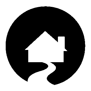 Cottage Circle Negative Space Logo