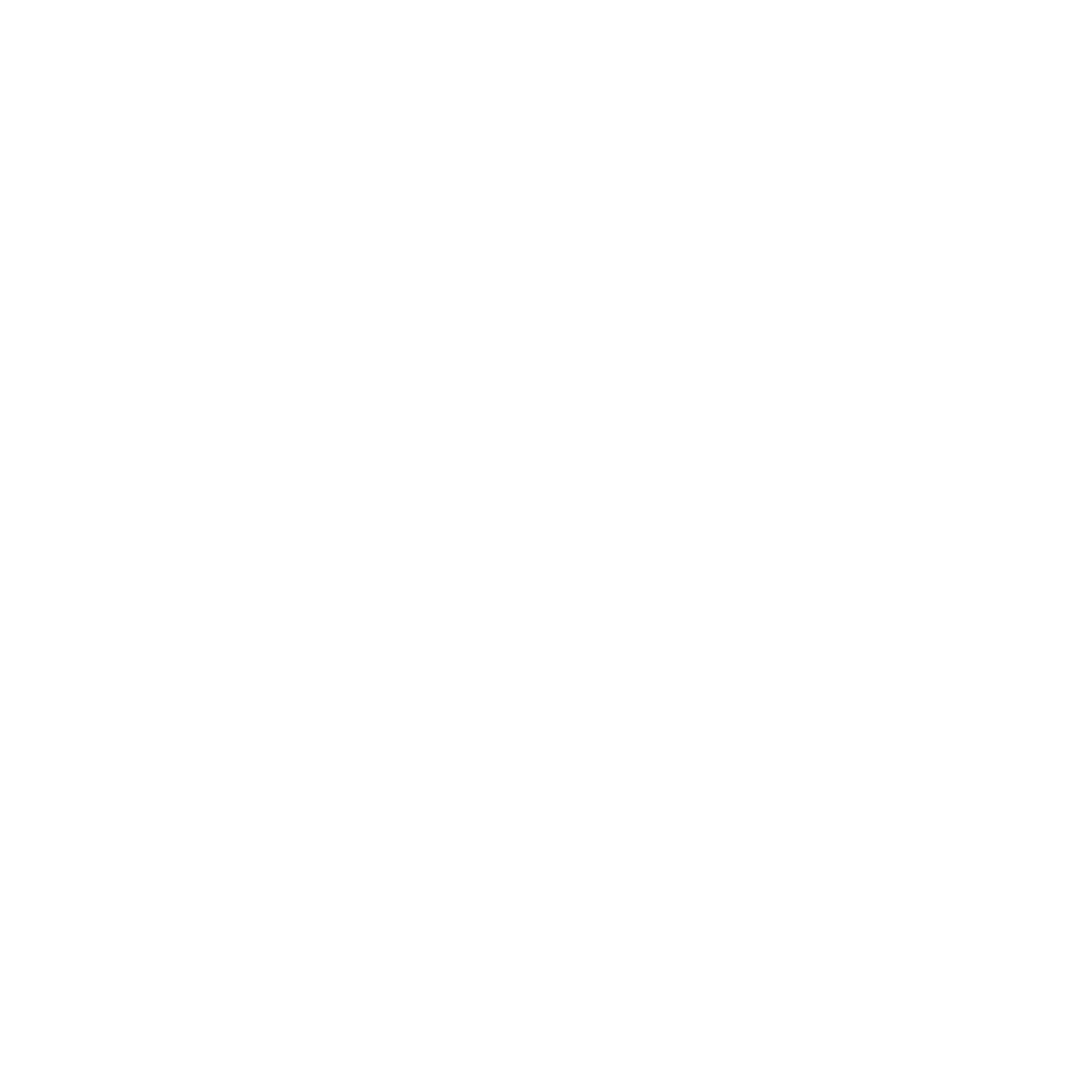 Cottage Circle Negative Space Logo #ffffff