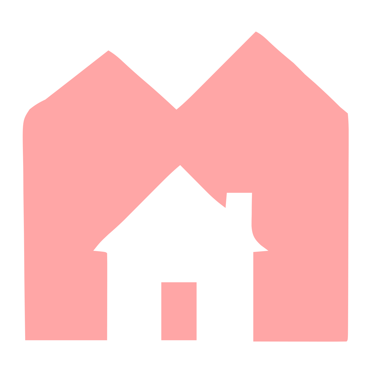 Mountain House Negative Space Logo #ffa6a6