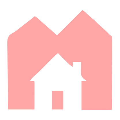 Mountain House Negative Space Logo #ffa6a6