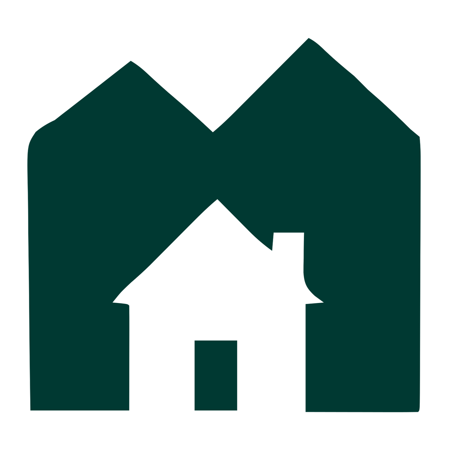 Mountain House Negative Space Logo #003932