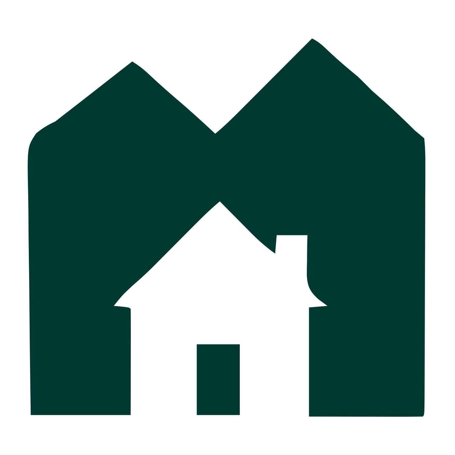 Mountain House Negative Space Logo #003932