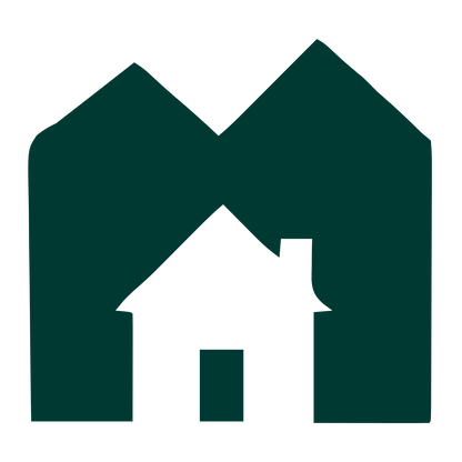 Mountain House Negative Space Logo #003932