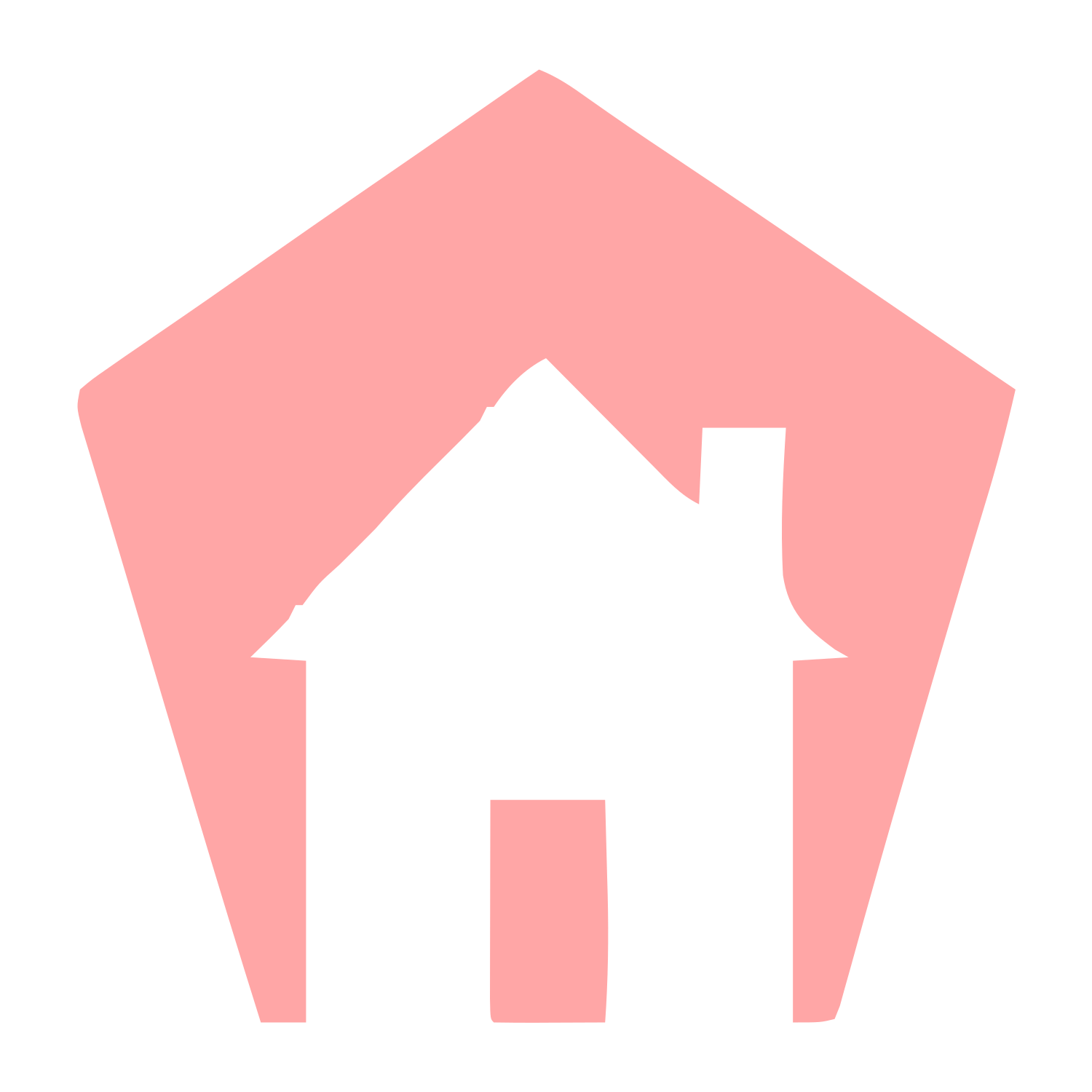 Negative Space Cottage Logo #ffa6a6