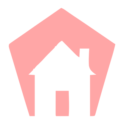Negative Space Cottage Logo #ffa6a6