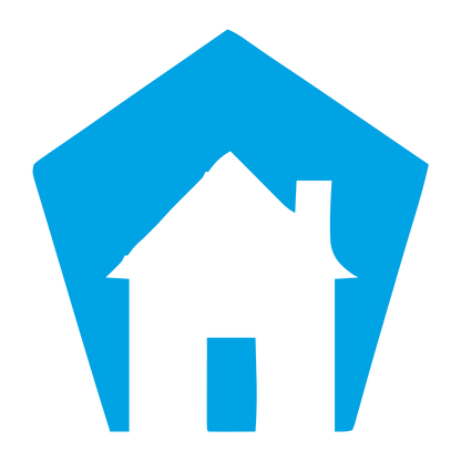 Negative Space Cottage Logo #00a3e4