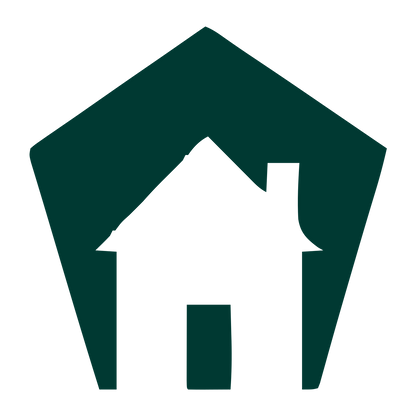 Negative Space Cottage Logo #003932