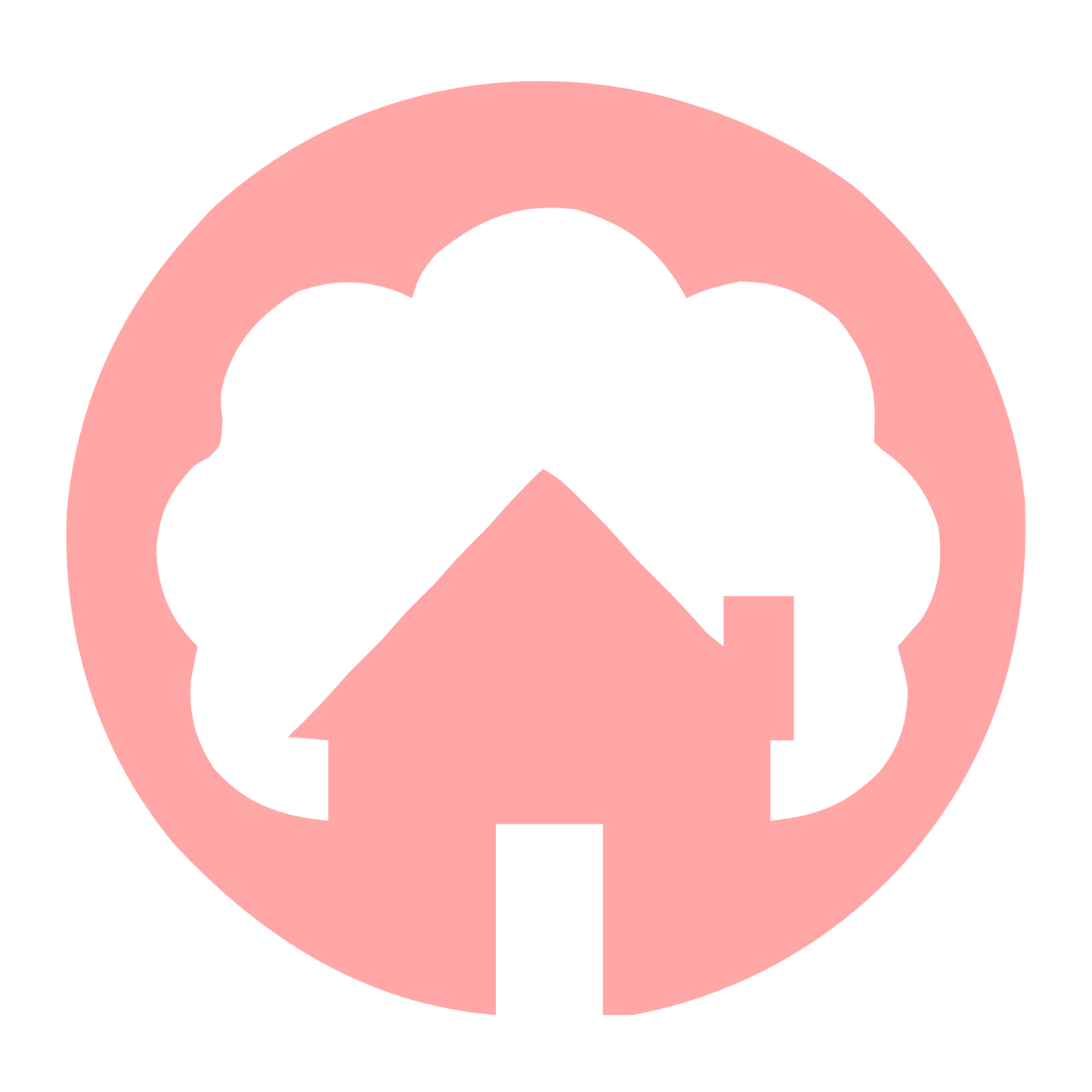 Cottage in Tree Logo #ffa6a6