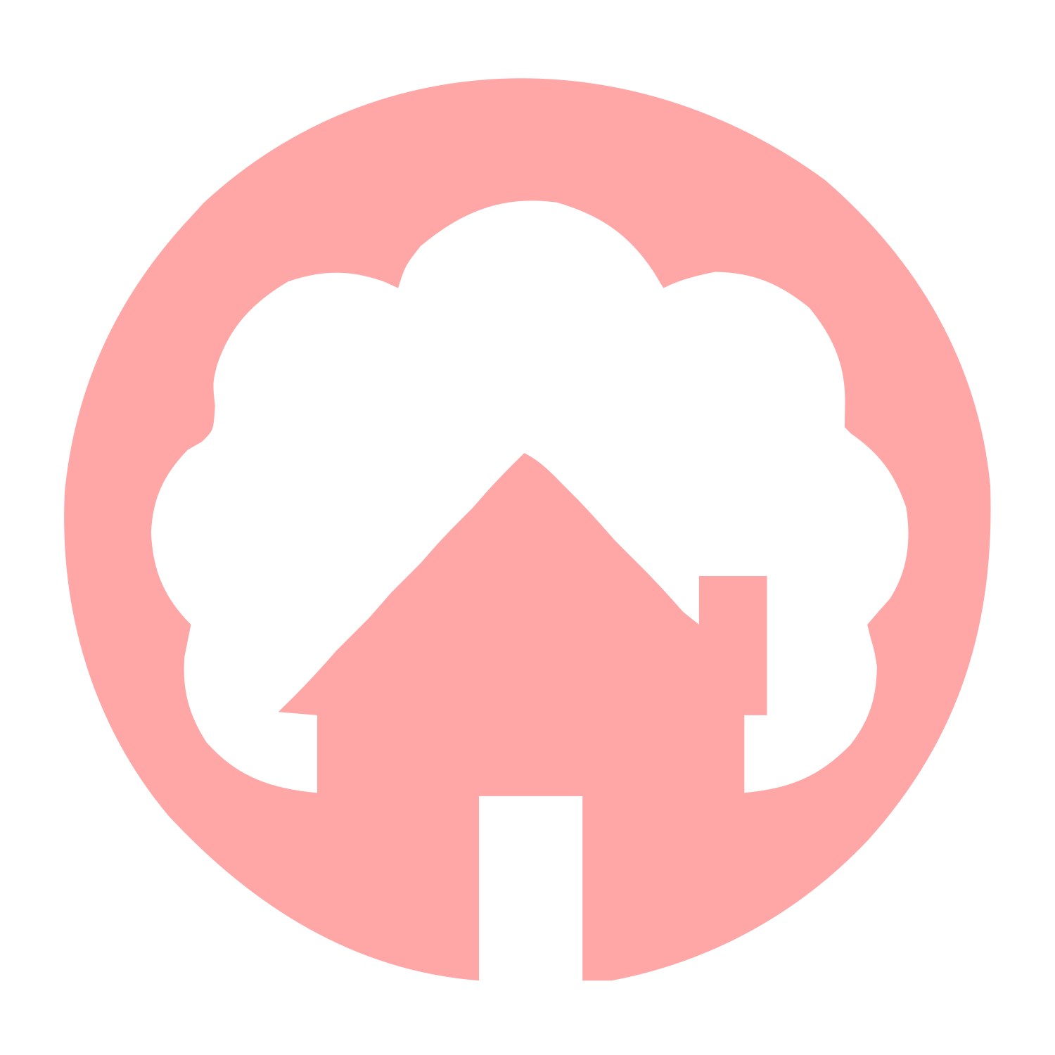 Cottage in Tree Logo #ffa6a6