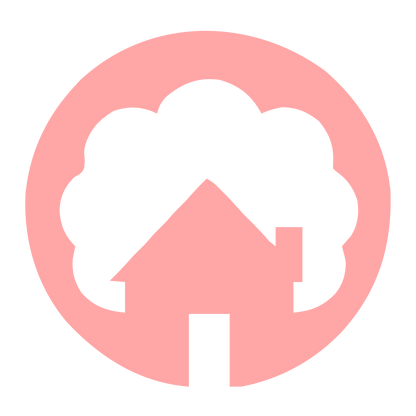Cottage in Tree Logo #ffa6a6