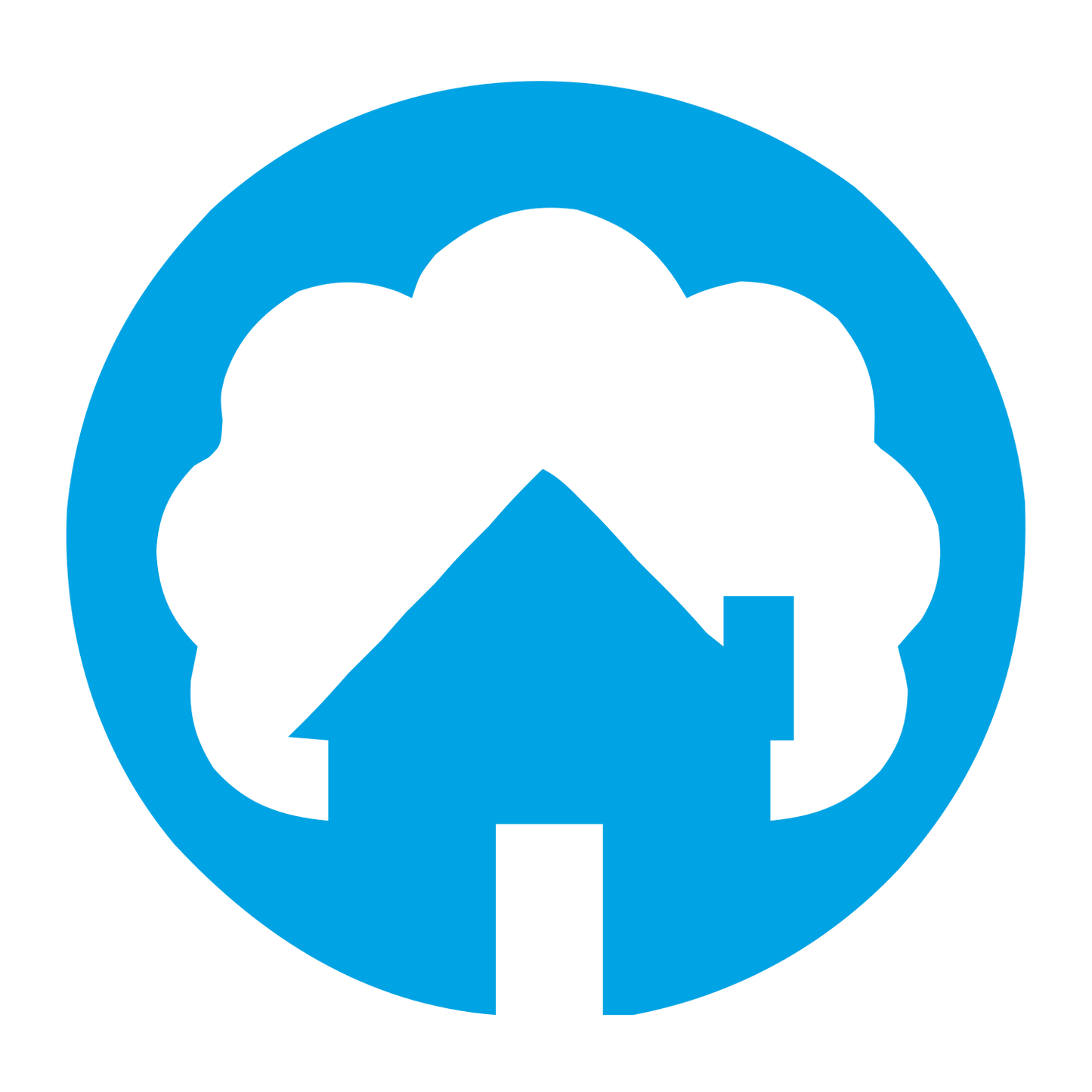 Cottage in Tree Logo #00a3e4
