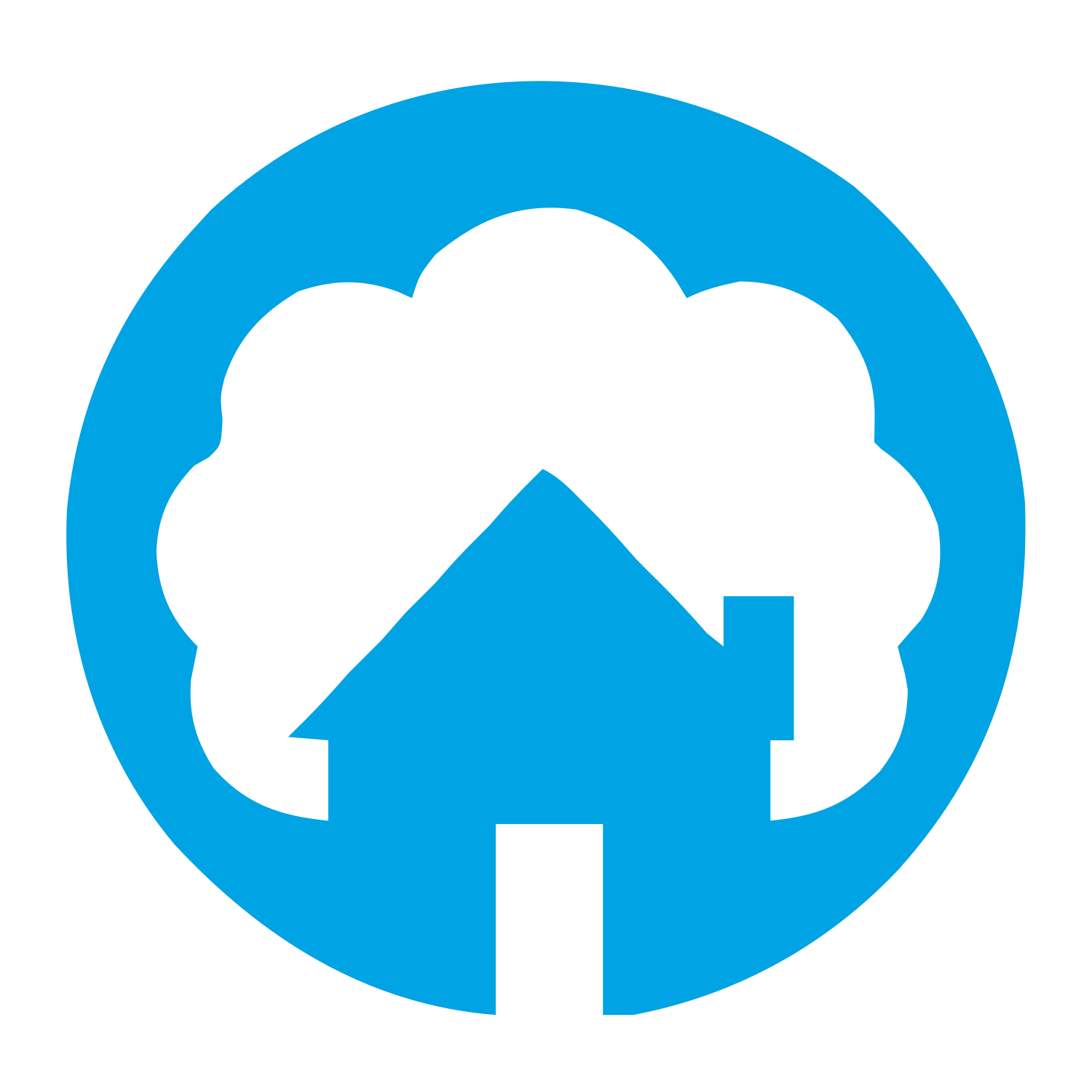 Cottage in Tree Logo #00a3e4