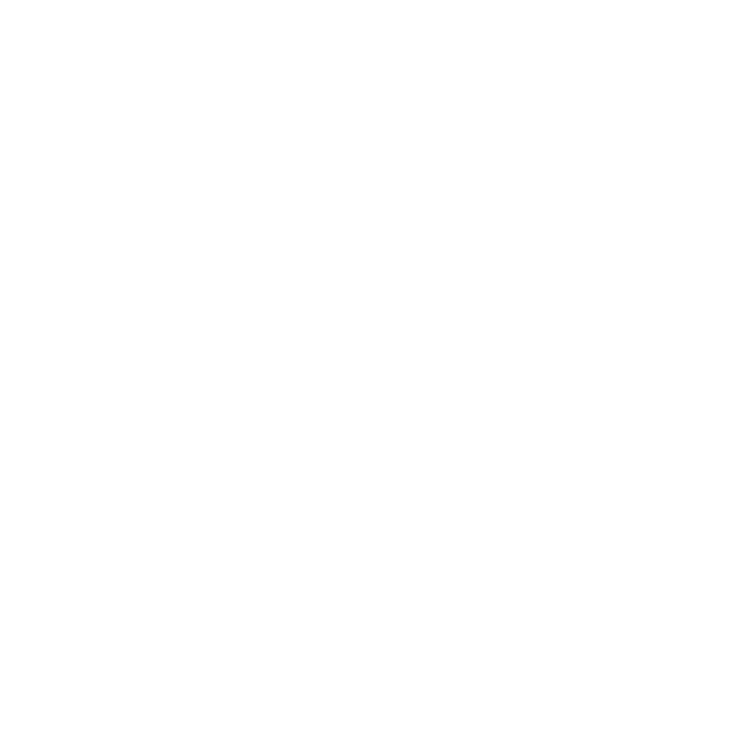 Cottage House Negative Space Logo #ffffff
