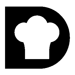Chef Hat Negative Space Logo