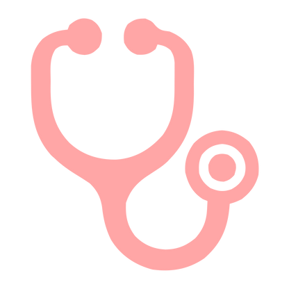 Stethoscope Bold Outline Logo #ffa6a6
