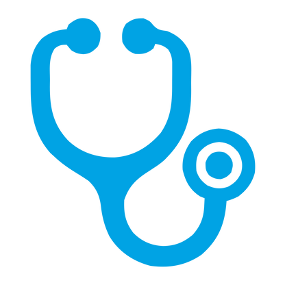 Stethoscope Bold Outline Logo #00a3e4
