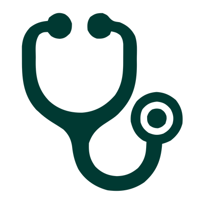 Stethoscope Bold Outline Logo #003932