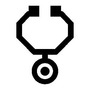 Bold Geometric Stethoscope Logo