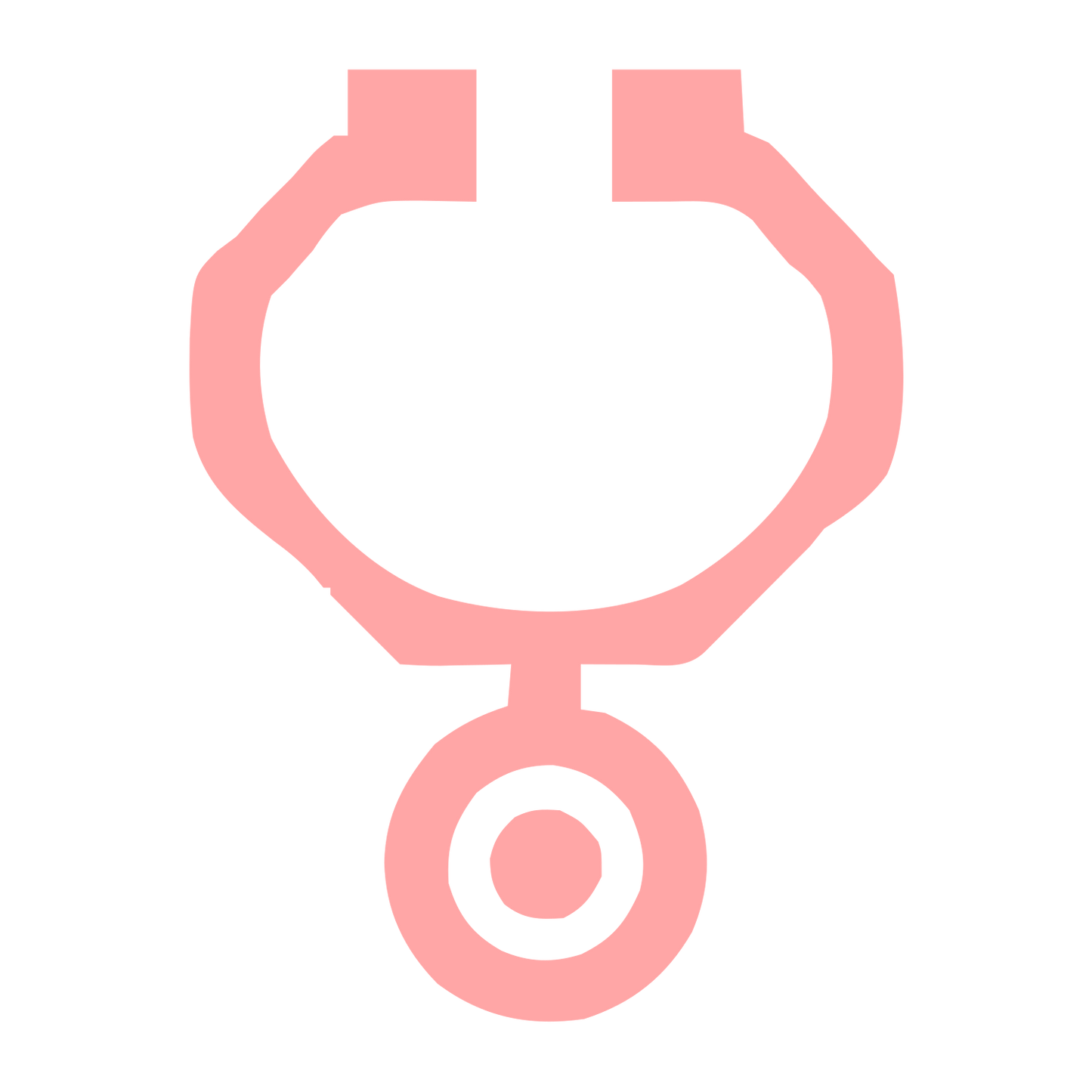 Bold Geometric Stethoscope Logo #ffa6a6