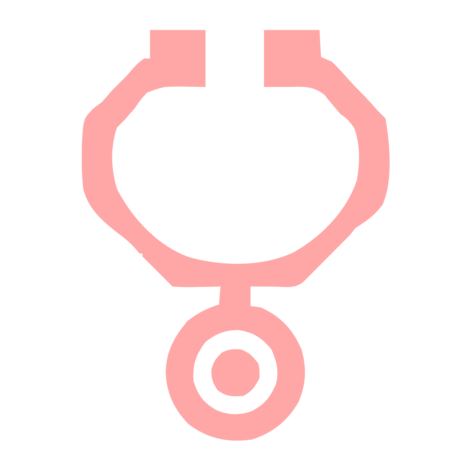 Bold Geometric Stethoscope Logo #ffa6a6