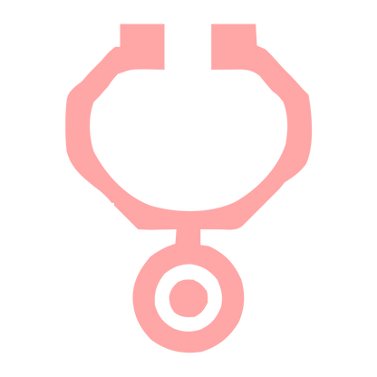 Bold Geometric Stethoscope Logo #ffa6a6