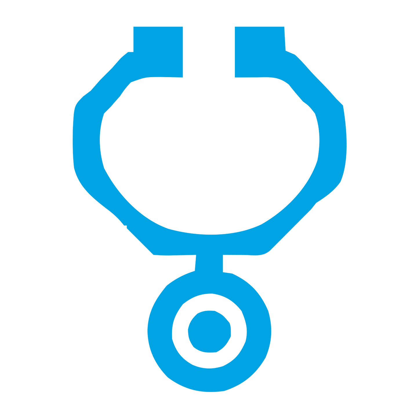 Bold Geometric Stethoscope Logo #00a3e4