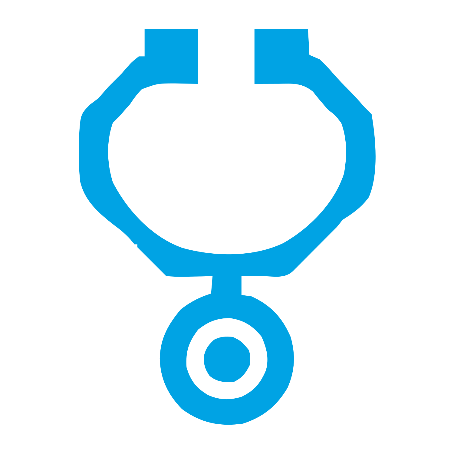Bold Geometric Stethoscope Logo #00a3e4
