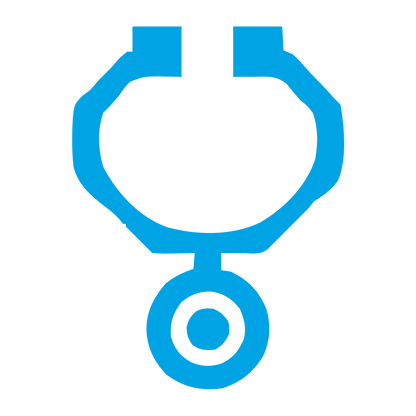 Bold Geometric Stethoscope Logo #00a3e4