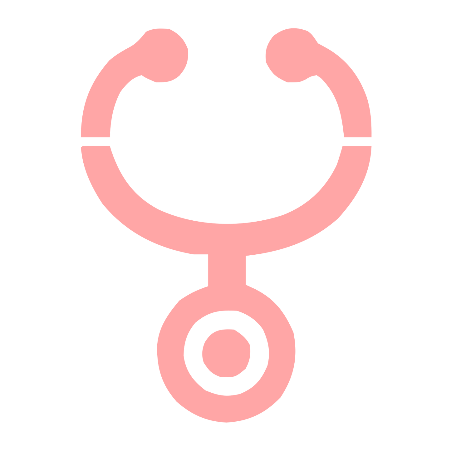 Bold Stethoscope Circle Logo #ffa6a6