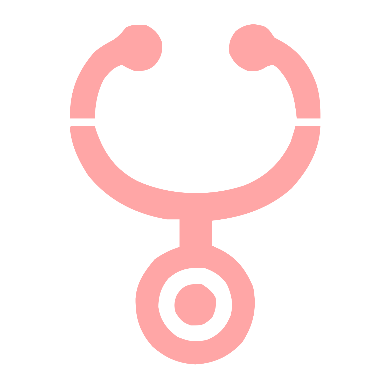 Bold Stethoscope Circle Logo #ffa6a6