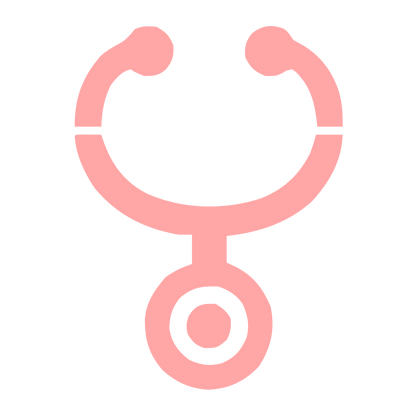 Bold Stethoscope Circle Logo #ffa6a6
