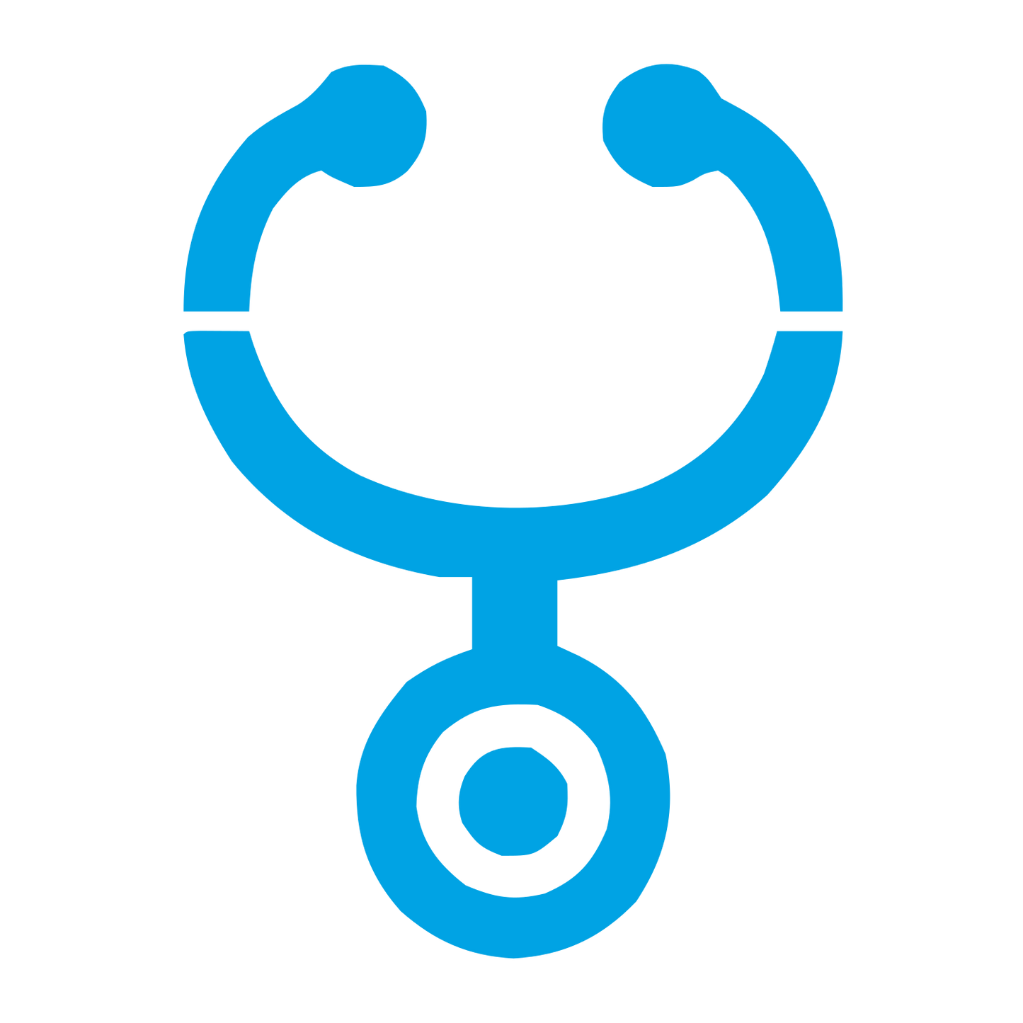 Bold Stethoscope Circle Logo #00a3e4